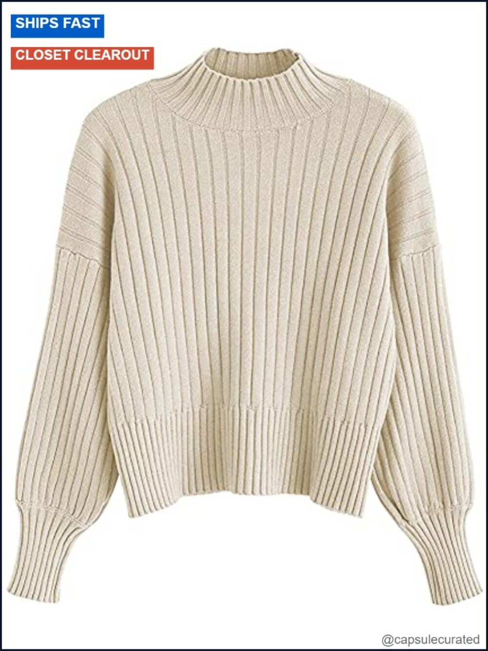 Women's Long Sleeve Mock Neck Cable Knit Pullover Sweater Top